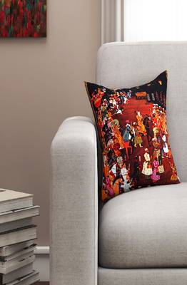 SEJ by Nisha Gupta Mughal Premium 16 by 16 cushion cover 1