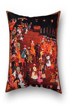 SEJ by Nisha Gupta Mughal Premium 16 by 16 cushion cover 2