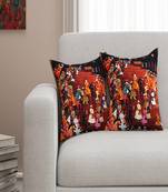 SEJ by Nisha Gupta Mughal Premium 16 by 16 cushion covers (Set of 2)