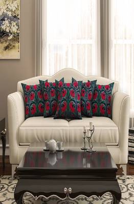 SEJ by Nisha Gupta Floral Premium 16 by 16 cushion covers (Set of 5) 1
