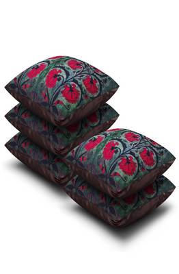 SEJ by Nisha Gupta Floral Premium 16 by 16 cushion covers (Set of 5) 2