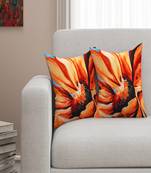 SEJ by Nisha Gupta Floral Premium 16 by 16 cushion covers (Set of 2)