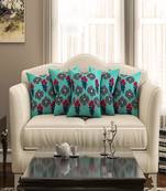 SEJ by Nisha Gupta Floral Premium 16 by 16 cushion covers (Set of 5)