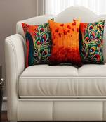 SEJ by Nisha Gupta Abstract Premium 16 by 16 cushion covers (Set of 3)