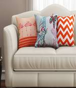 SEJ by Nisha Gupta Abstract Premium 16 by 16 cushion covers (Set of 3)