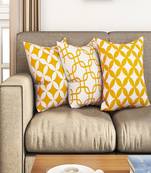 SEJ by Nisha Gupta Geometric Premium 16 by 16 cushion covers (Set of 3)