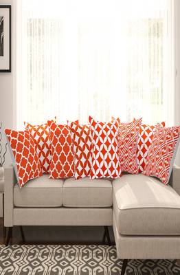 SEJ by Nisha Gupta Geometric Premium 16 by 16 cushion covers (Set of 8) 1