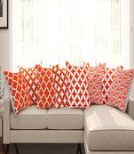 SEJ by Nisha Gupta Geometric Premium 16 by 16 cushion covers (Set of 8)