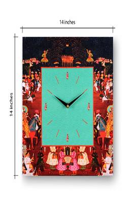 SEJ by Nisha Gupta Abstract Brown Framed  Analogue Wall clock 3