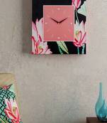 SEJ by Nisha Gupta Floral Pink Framed  Analogue Wall clock