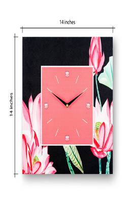 SEJ by Nisha Gupta Floral Pink Framed  Analogue Wall clock 3