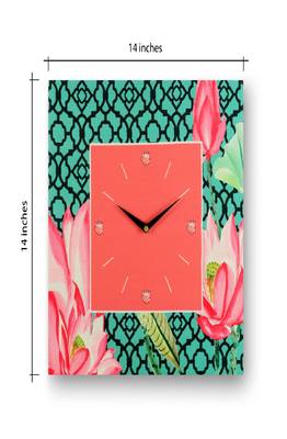 SEJ by Nisha Gupta Floral Green Framed  Analogue Wall clock 3
