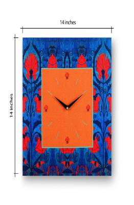 SEJ by Nisha Gupta Floral Blue Framed  Analogue Wall clock 3