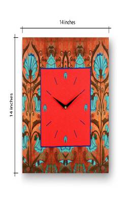 SEJ by Nisha Gupta Floral Brown Framed  Analogue Wall clock 3