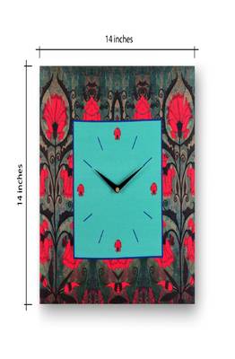 SEJ by Nisha Gupta Floral Grey Framed  Analogue Wall clock 3
