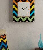 SEJ by Nisha Gupta Geometric Black Framed  Analogue Wall clock