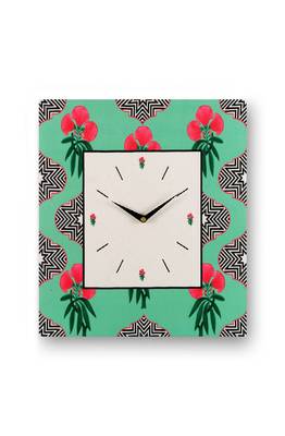 SEJ by Nisha Gupta Set of 3 ( Framed Analogue Wall clock with coordinated Wall Art ) 2