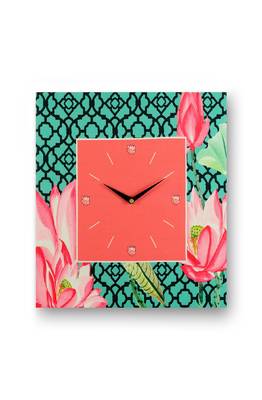 SEJ by Nisha Gupta Set of 3 ( Framed Analogue Wall clock with coordinated Wall Art ) 2