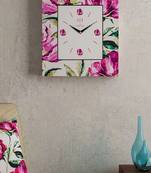 SEJ by Nisha Gupta Floral Grey Framed Analogue Wall Clock