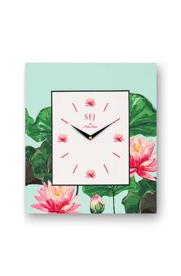 SEJ by Nisha Gupta Floral Grey Framed Analogue Wall Clock 2