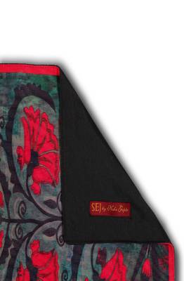SEJ by Nisha Gupta Floral Grey Table Runner 3