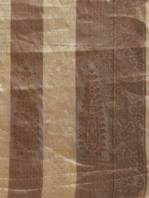Grey Woven Organza Saree With Blouse 4