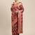 Wine woven organza saree with blouse