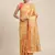 Orange Woven Organza Saree With Blouse