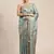 Sky Blue Woven Organza Saree With Blouse