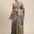 Grey woven organza saree with blouse