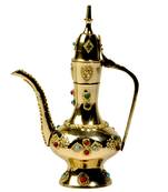 Antique Gemstone Brass Surahi Handicraft Gift