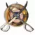 Rajasthani Real Brass Sword Armour Wall Clock