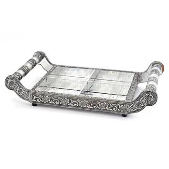 Pure White Metal Dryfruit Tray Handicraft Gift 1