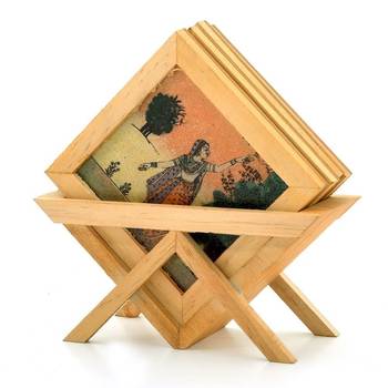 Precious Gemstone Painting Tea Coaster Set 1