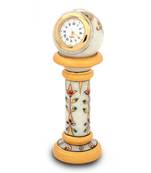 Ethnic Design Marble Table Clock Handicraft