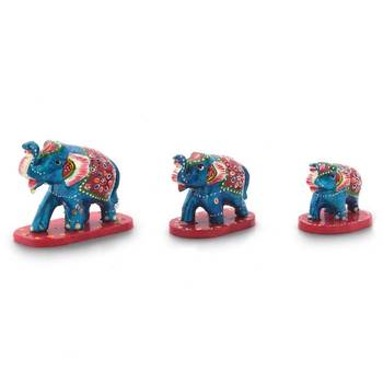 Paper Mache 3 Piece Elephant Home Decor Gift 1
