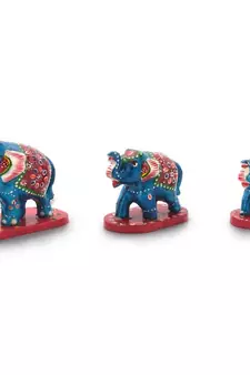 Paper Mache 3 Piece Elephant Home Decor Gift