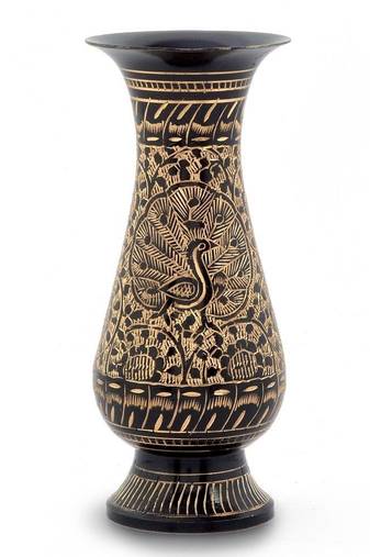 Antique Golden Minakari Work Flower Vase