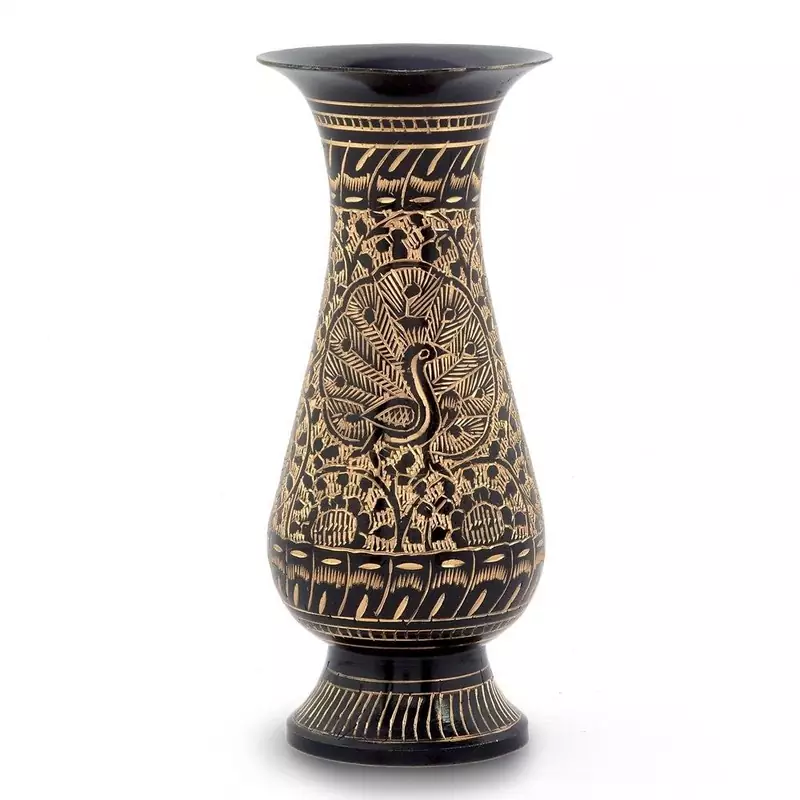 Antique Golden Minakari Work Flower Vase