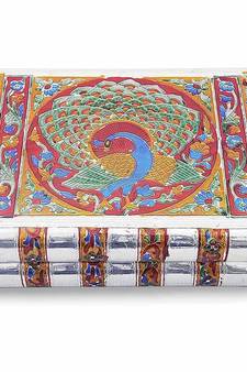 Metal Colorful Meenakari Work Jewellery Box