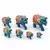 Handmade Paper Mache Work 7 Piece Elephant Set