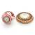 Gold Painted Handmade Round Marble Table Clock