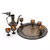 Antique Royal Wine Set Black Metal Handicraft