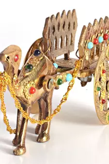 Gemstone Studded Pure Brass Camel Handicraft