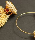 Beautiful Handmade Gold Plated Kemp Hoop Jhumka