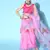 Pink Printed Organza Saree With Blouse