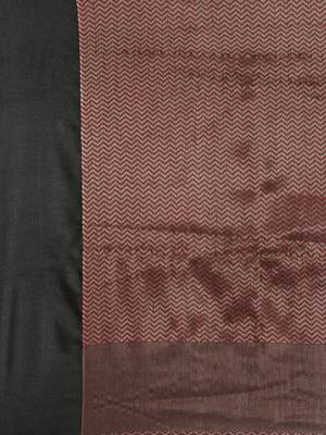 Olive Woven silk blend Saree With Blouse 4
