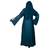 Cyan embroidered art silk abaya