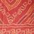 Red printed chiffon saree with blouse