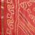 Red printed chiffon saree with blouse
